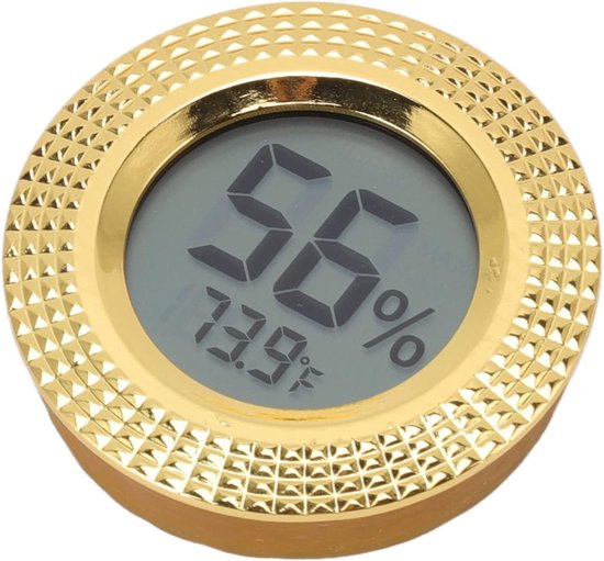 Digitales Eingebautes Hygrometer Hochpräzises Rundes Elektronisches Hygrometer Mit Lcd-anzeige Geeignet Für Zigarrenkisten Humidore Und