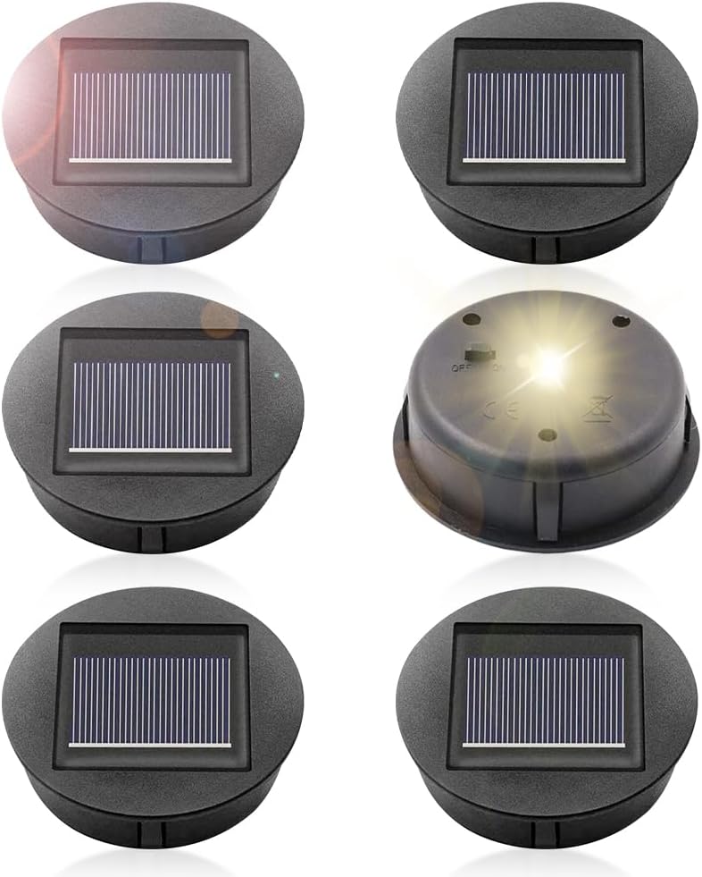 6er-set Ersatz-solarlaternen, Solarabdeckungen Mit Led-leuchtmitteln, Wasserdichte Ersatz-solarleuchten Zum Aufhängen Im Freien, Gartendekoration