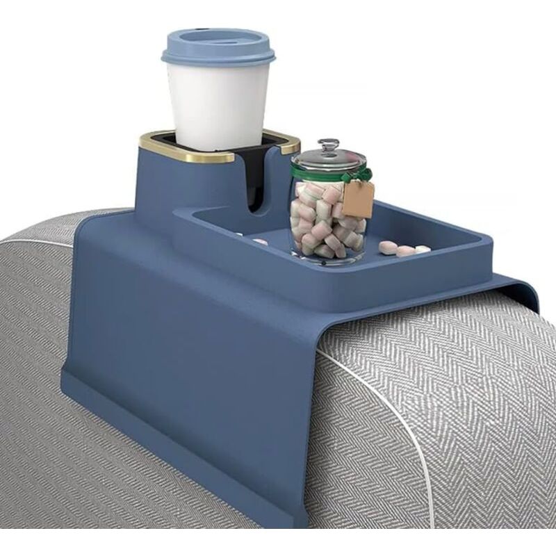 Getränkehalter Für Sofa – Organizer – Armlehnenablage – Silikon – Blau