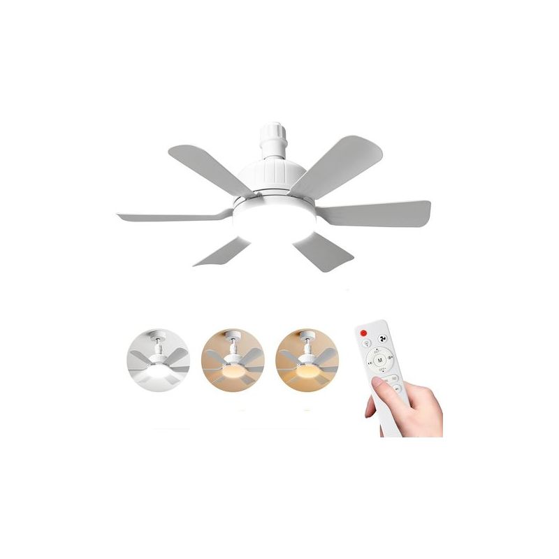 40-w-led-deckenventilator Mit Fernbedienung – 3 Geschwindigkeitsstufen – Leiser Bürstenloser Motor – E27-fassung – Einstellbarer Timer – Enlenk