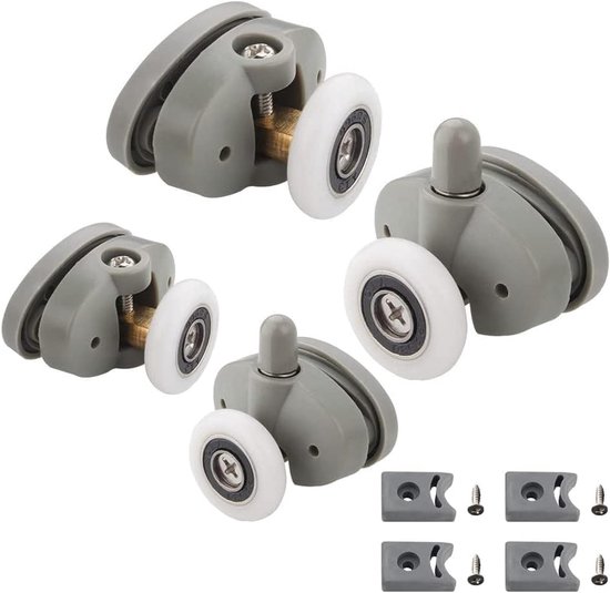 Vier 25-mm-gleitrollen. Geeignet Für Duschtüren, Geeignet Für Glaslöcher Von 4–6 Mm.