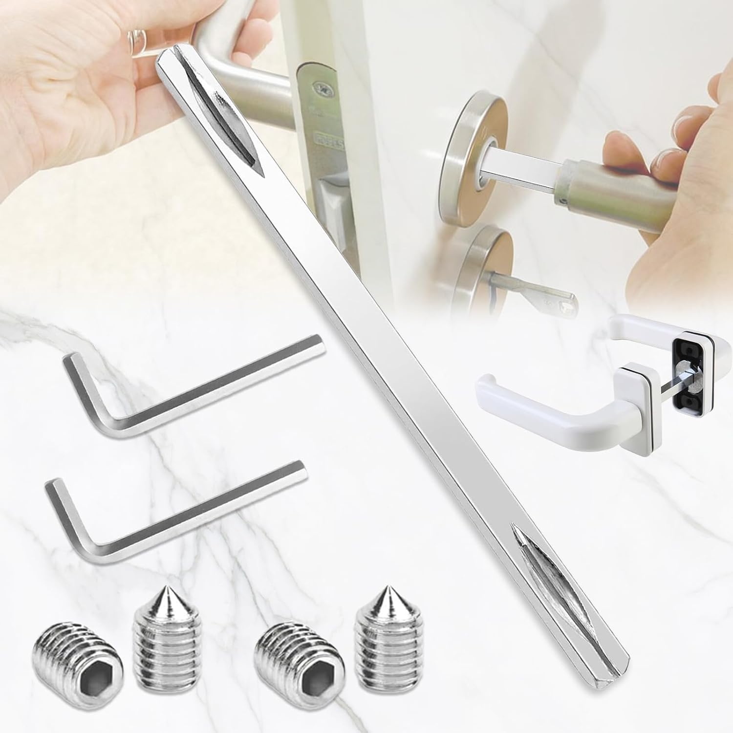 Vierpunkt-druckbleistift 8 Mm X 150 Mm - 8 Mm Druckstift Für Türgriffe, Quadratische Spitze Zum Drücken, Vier Funktionen Für Türgriffe