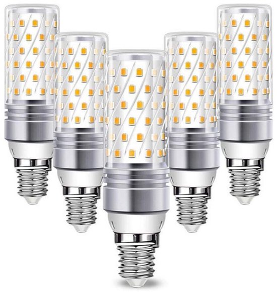 5 Led-glühbirnen E27 16w, Kaltweiß, Warmweiß, Birnenkerzen-farbton