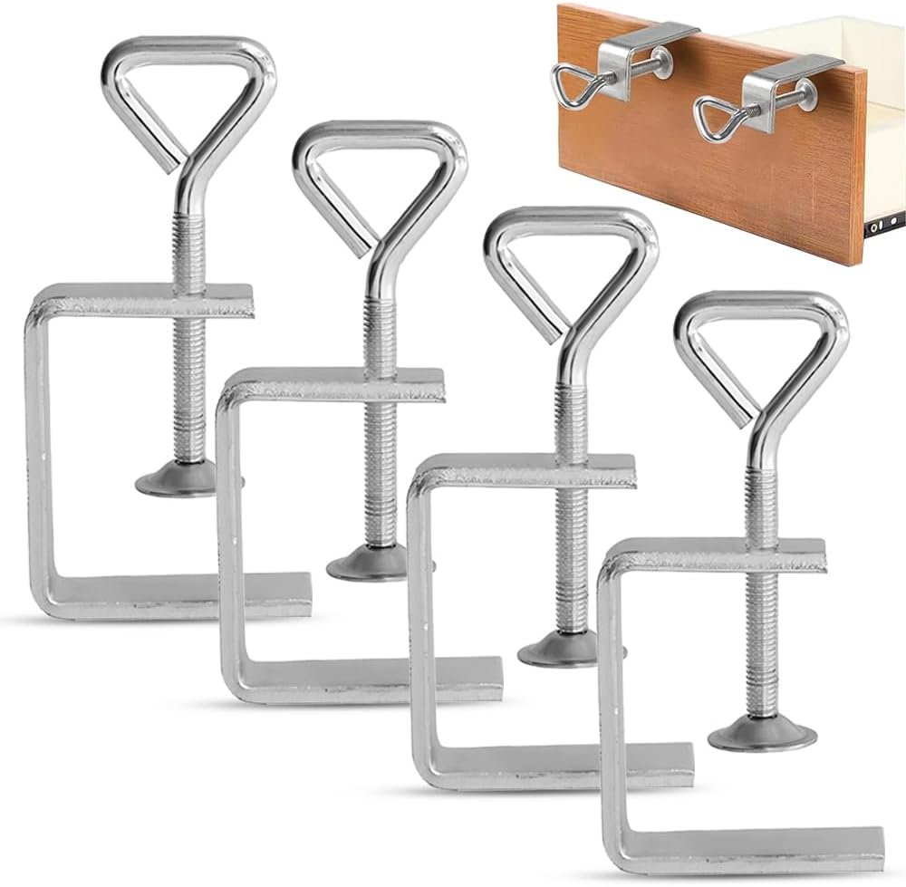 Set Mit 4 Edelstahl-c-klemmen – 50 Mm – Kleine C-klemme – Schraubklemme – Befestigungsklemme – Spannklemme Für Festigkeit, Schweißen, Holzbearbeitung, Spannbereich