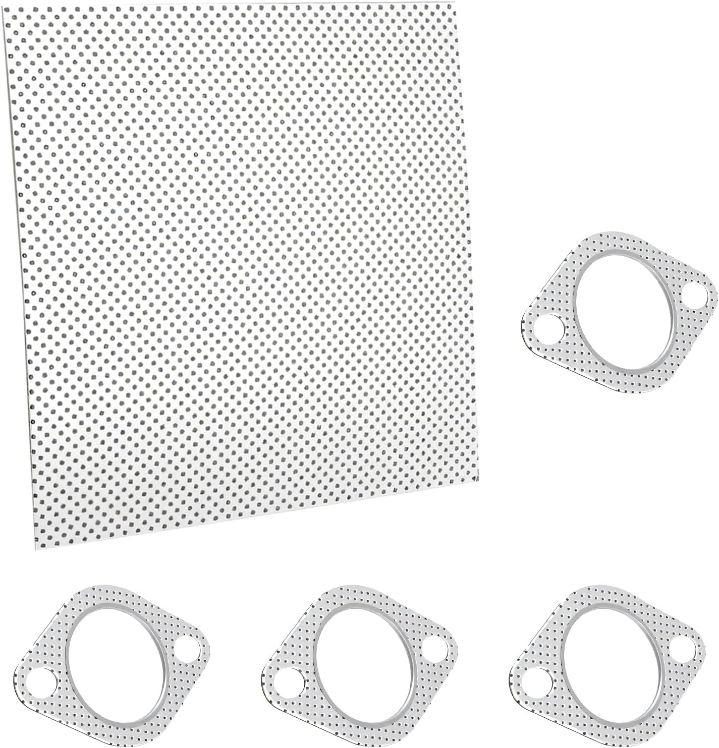 Auspuffdichtung 20x20cm, Krümmer 1,6mm Dichtung – Hochtemperaturbeständige Metall-keramik-dichtung Bis 350°c, Universell Zuschneidbar Für Auto-, Motorrad- Und Dieselmotoren