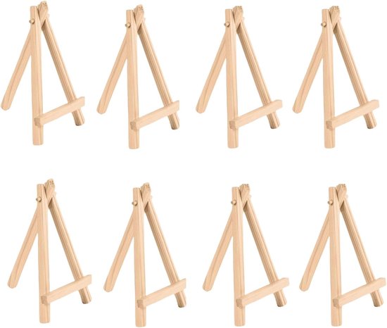 Mini-staffelei, 8-teilig, Faltbare Holzstaffelei Als Fotohalter, Dreieckige Staffelei Für Malen, Basteln, Fotoalbum, Hochzeit, Geburtstag (15 X 8 Cm)