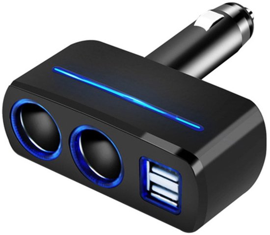 12-v-kfz-zigarettenanzünderadapter Mit Zwei Usb-splittern Und S-stecker