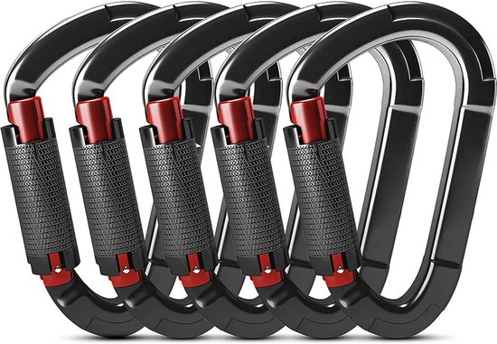 Karabiner-kletterausrüstung – 25 Kn – Schwarz