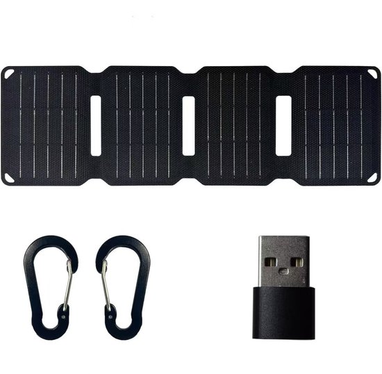 Faltbares Solarladegerät Tragbares Solarladegerät Mit 3-in-1-datenkabel Und Karabinerhaken Wasserdichtes Solarpanel Für Outdoor-aktivitäten Für