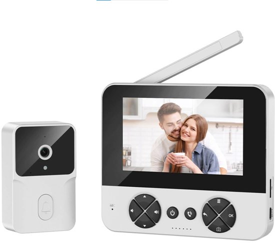 Kabellose Video-türklingel Für Den Außenbereich Mit Kamera, Ip65 Wasserdicht, 1080p Hd-auflösung, 4,3-zoll-ips-bildschirm, Kabellose Türklingel Mit Bluetooth-verbindung
