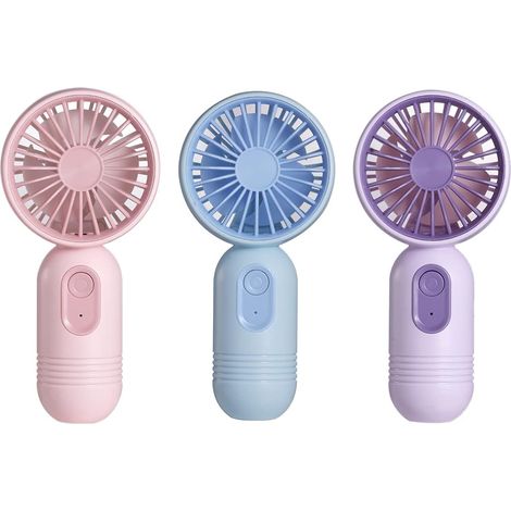 3er-pack Mini-ventilatoren, Kleine Handventilatoren Mit 3 Geschwindigkeitsstufen, Geeignet Für Kinder, Erwachsene Und Senioren, Für Büro, Outdoor-aktivitäten Und Reisen
