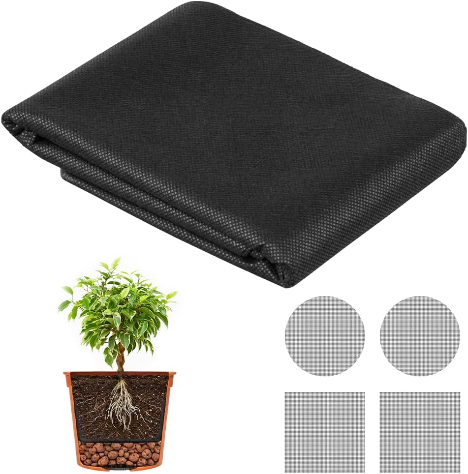 Vliesfiltergewebe Für Blumentöpfe, 2 M X 1 M, Mit Drainagegitter, Zuschneidbar, Verhindert Staunässe, Für Pflanzgefäße Und Pflanzkübel