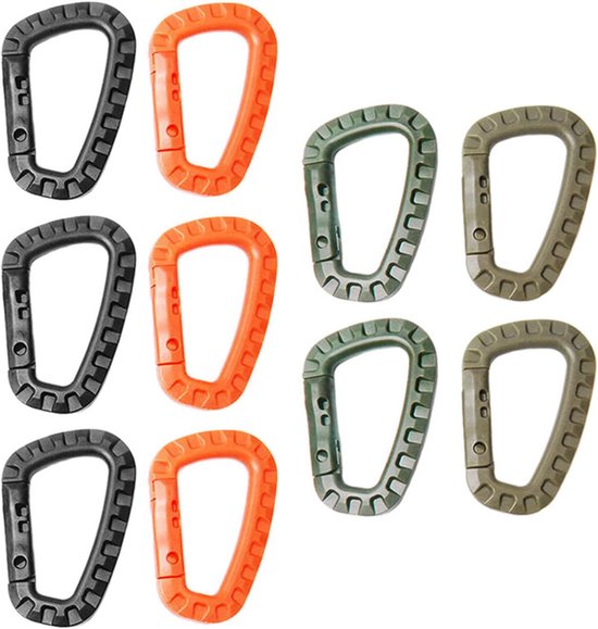 10 Stück Kunststoffkarabiner D-förmige Karabiner Tragbare Karabiner Rucksack-aufhängeschlaufen Geeignet Für Bergsteigen Camping