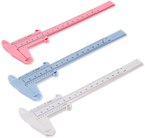 3-teiliger Kunststoff-messschieber Zoll Metrisch 6 Zoll 150 Mm Mini-messschieber Tragbarer Messschieber Mit Doppelskala Messinstrument Zur Für