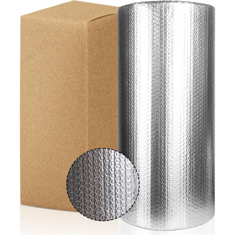 Wärmedämmung 0,6 X 10 M, 5–6 Mm Dicke Doppellagige Luftpolsterfolie Aus Aluminiumfolie, Langlebige Isolierung Zum Schutz Vor Kälte Für Heizkörper, Fenster, Autos, Warmwasserspeicher