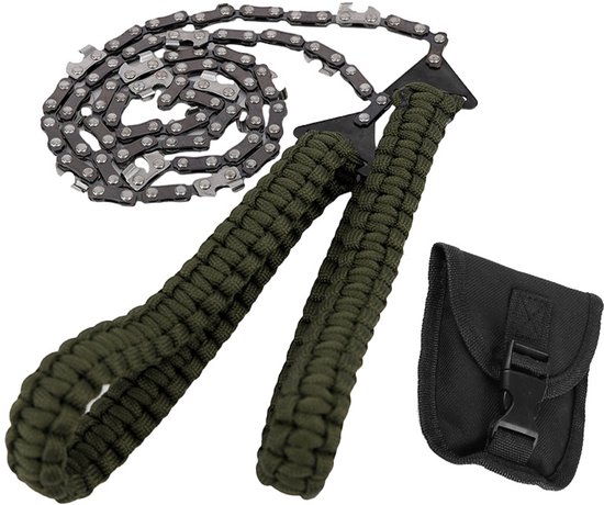 Tragbare Handkettensäge – Vielseitige Drahtsäge, Stahl Mit Paracord, Überlebensausrüstung