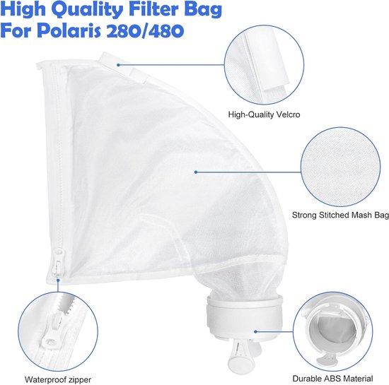 Poolroboter-tasche – 2er-pack, Nylon-reißverschlusstasche, Passend Für Polaris 280, 480