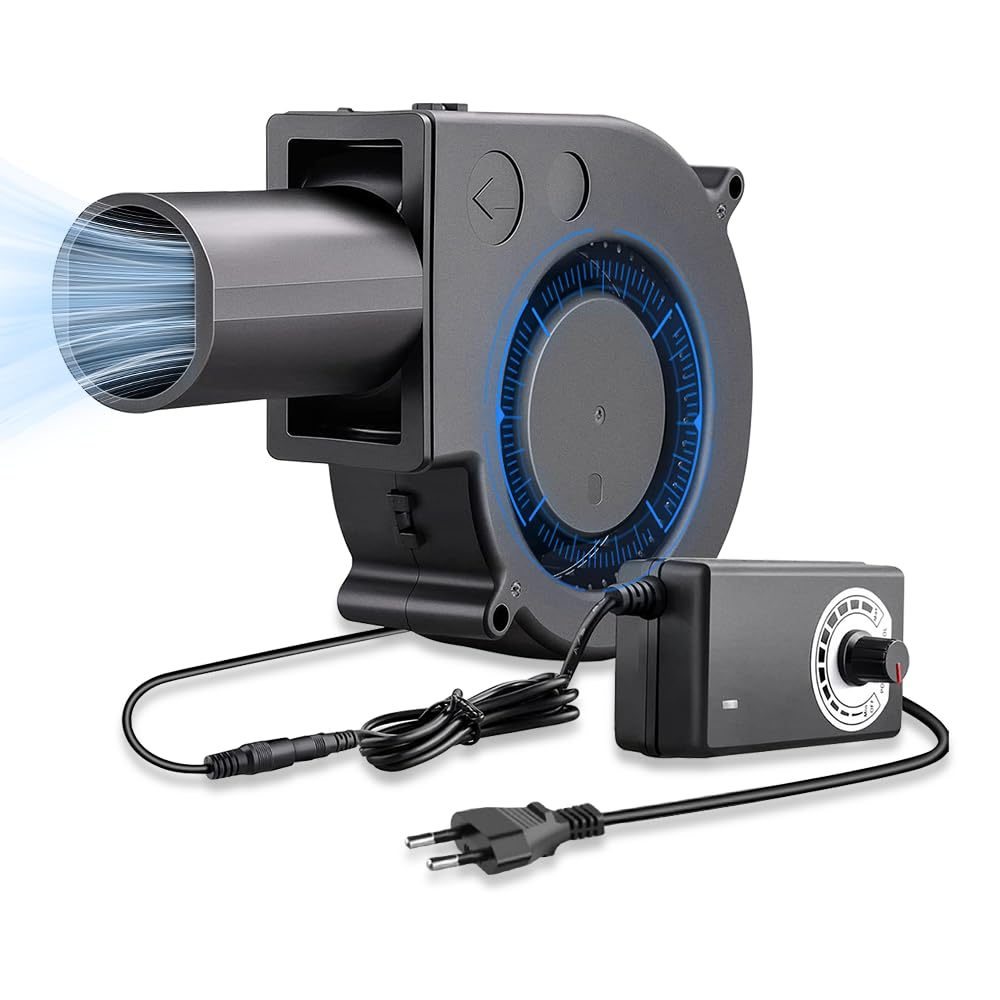 12v/220v Radialventilator Mit Drehzahlregler, 3-12v Dc Turbine Für Haushaltsgeräte, Lüftungsventilatoren, Grills Und Kamine