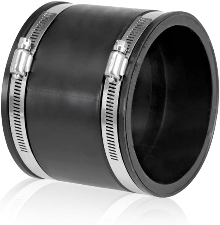 Flexible Gummiverschraubung, Ø 100 Mm Gummihülse Mit Zwei Edelstahl-schlauchschellen, Schlauchverbinder Für Lüfter, Starre Rohre