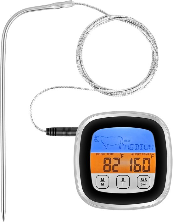 Digitales Küchenthermometer Präzises Digitales Fleischthermometer Mit Alarm Schnelle Messung Einfache Bedienung Geeignet Für Smoker Backofen Und