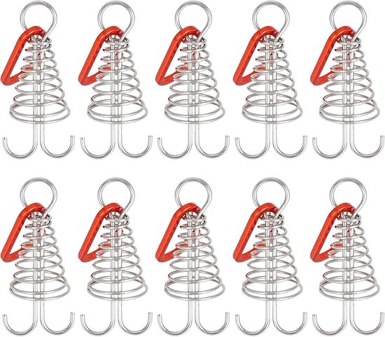 10 Deckankerbolzen, Windfeste Zeltnägel Aus Aluminiumlegierung Mit Federverschluss, Tragbarer Windseilanker, Zeltnagel