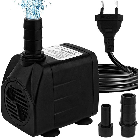 Mini-wasserpumpe 600 L H 10 W Ultraleise Hochleistungs-aquarienpumpe Springbrunnenpumpe Mit 1 5 M Netzkabel 2 Düsen Für Aquarien Teiche Statuen 1,5
