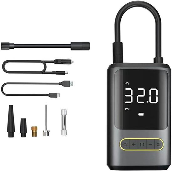 150 Psi Mini-luftkompressor 4000 Mah Externer Akku Kabellose Tragbare Luftpumpe Mit Led-beleuchtung Und Automatischer Abschaltung Für Und
