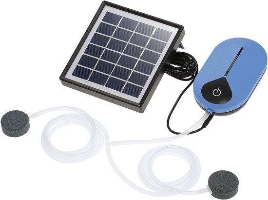 1 5-w-solar-teichbelüfter 6 V 0 5 L Min 0 9 L Min 3600 Mah Solar-luftpumpe Zum Einstecken Aquariumbelüfter Leiser Betrieb Mit Ausströmerrohr Für 1,5