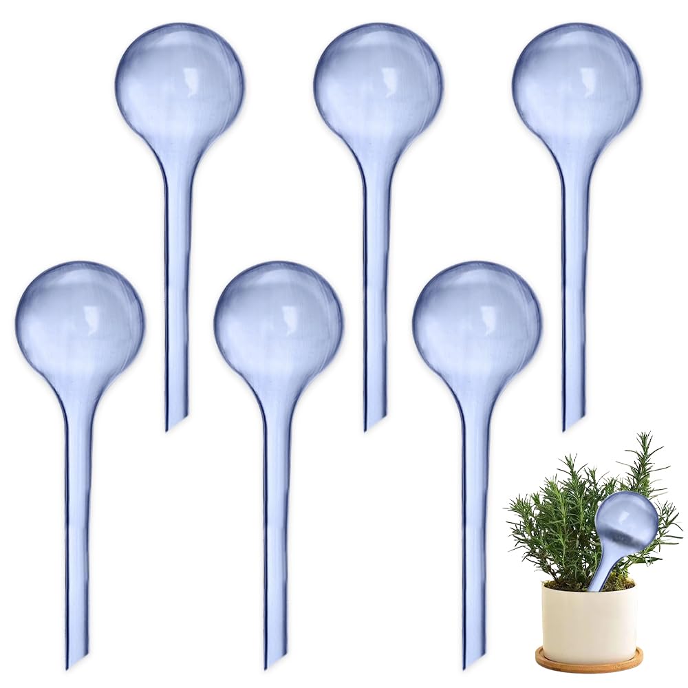 Bewässerungskugeln Für Pflanzen, 6 Stück, 27,5 X 8 Cm, Große Bewässerungskugeln, Tropfenförmige Bewässerungskugeln Für Blumen, Für Den Innen- Und Außenbereich (blau)