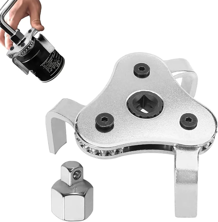 3-backen-ölfilterschlüssel, Verstellbarer 3-arm-ölfilterschlüssel Für Durchmesser Von 55-108 Mm, Universelles Ölfilter-entfernungswerkzeug Für Motoren