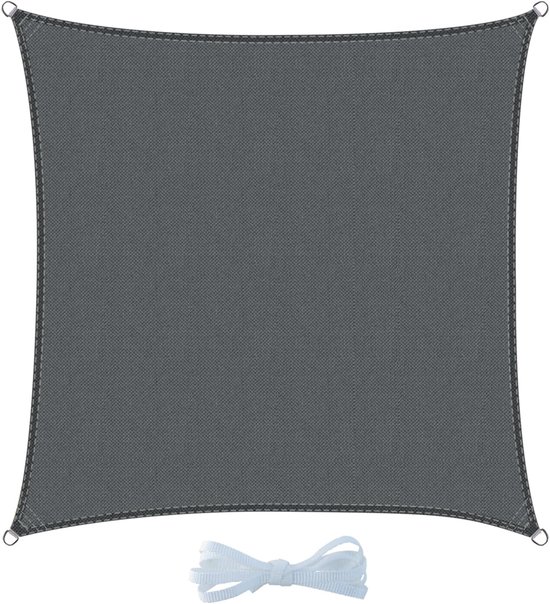 Quadratisches Sonnensegel 2-5 X 2-5 M, Wasserdicht, 95 % Uv-schutz, Für Terrasse, Balkon, Garten, Garten, Außenbereich, Anthrazit