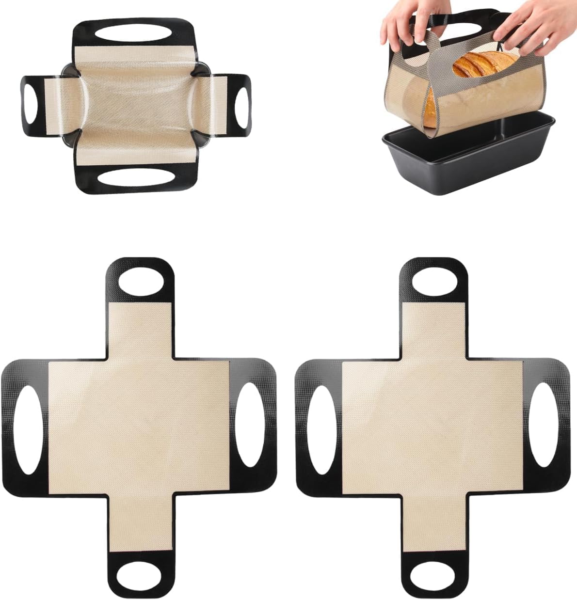 Set Mit 2 Silikon-backmatten Für Den Backofen, Wiederverwendbare Silikon-backmatten Für Teig