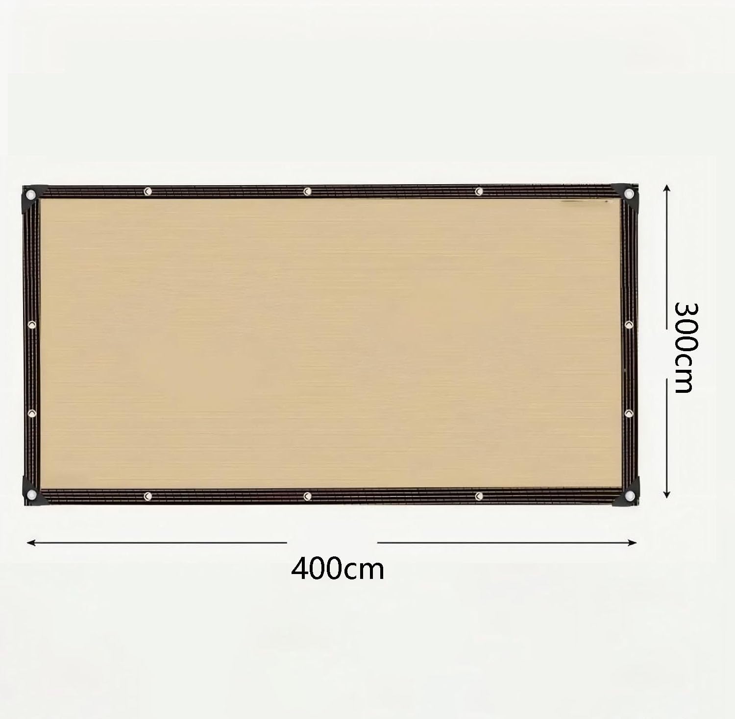 Rechteckiges Sonnensegel Aus Reißfestem Polyethylen Hoher Dichte, Mit Ösen Und Seil, Für Pergola, Balkon, Terrasse, Garten, 3 M X 4 M