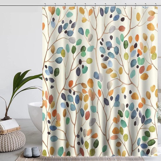 Beige Duschvorhang – Schimmelresistent – 180 X 200 Cm – Textil