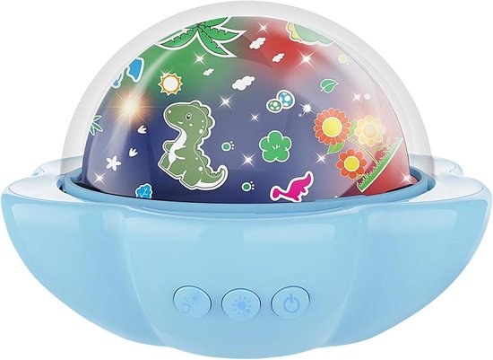 Projektor-nachtlicht – Pädagogische Kinderlampe – Stimmungsvolles Licht – Geräuscharmer, Augenschonender Betrieb – 12 X 18 X 12 Cm – Blau