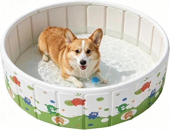 Faltbarer Hundepool Gartenpool Für Hunde Sommerliche Abkühlung Schnell Aufgebaut 90 X 45 Cm Blau