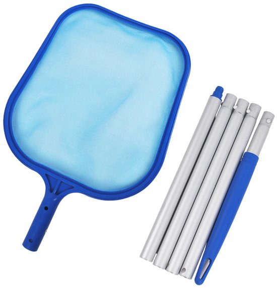 Teich- Und Schwimmbadkescher – Teleskopstiel 161 Cm – Feinmaschig – Blau