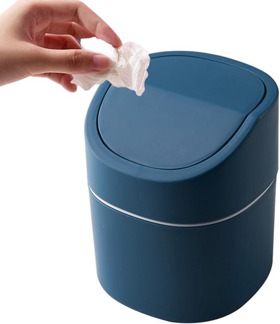Tischmülleimer – Blau – 2 L