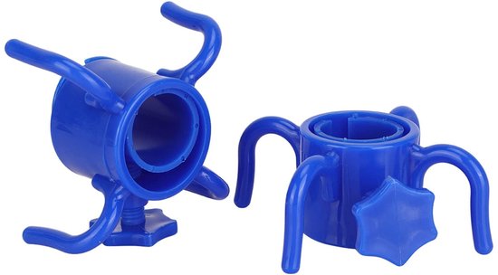 Store9 – Strandschirmhaken – Universeller Sonnenschirmhalter – 2 Stück – Mit 4 Krallen – Blau – Ideal Für Den Strand – Einfache Handhabung