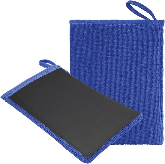 Waschhandschuh-set – 2-teiliges Set Autowaschtücher Mit Reinigungsknete, Kratzfest, Mikrofaser-reinigungsknete-stift, Blau