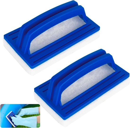 Zauberschwamm – 2 Stück, Blau, Mit Griff, Für Schwimmbad, Spa, Badewanne