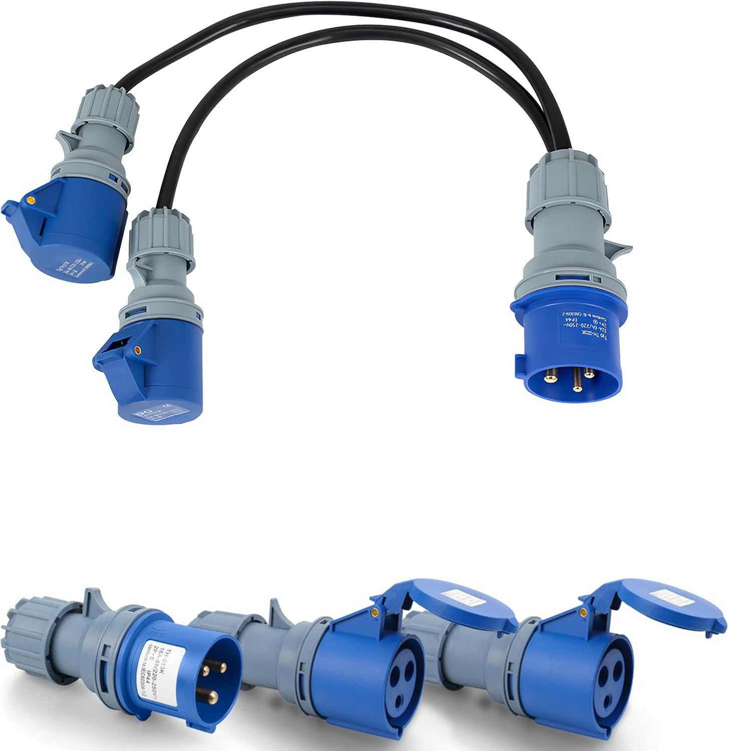 Cee-adapter, 32-a-campingstecker-adapter Wohnmobilstecker, Bidirektionale Verbindung, Ip44-netzteil, Für Camping, Wohnwagen Und Boote
