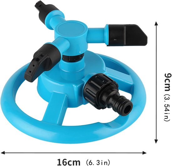 Gartensprenger, Automatischer Rasensprenger, 360 Grad Drehbar, Geeignet Für Parks, Gärten Und Rasenpflege (blau)