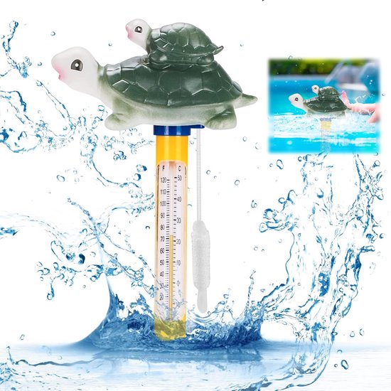 Schwimmthermometer Mit Seil – Für Pools, Whirlpools, Aquarien Und Teiche – Blau – 1 Stück