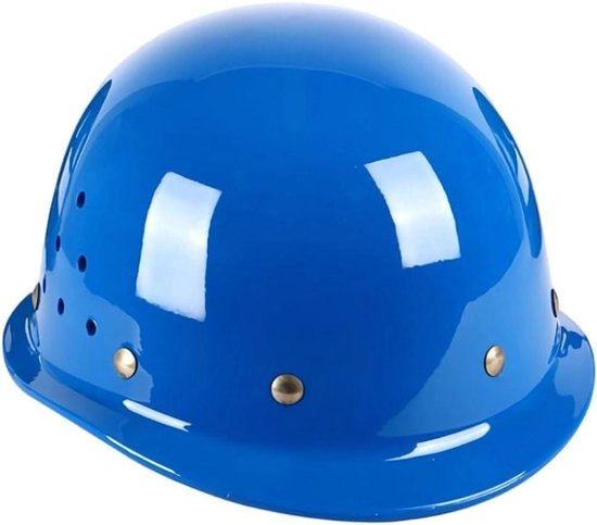 Bauhelm, Sicherheitshelm – Schutzhelm Für Die Arbeit – Arbeitsschutz – Stoßdämpfendes Design – 27 X 23,5 X 15 Cm – Blau