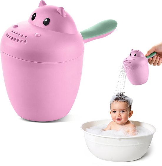 Babyparty-becher – Kinderbecher – Haarwaschbecher – Rutschfester Griff – 16 X 14 X 7 Cm – Blau