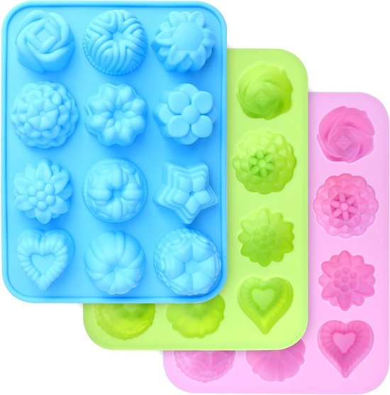 Backform Aus Lebensmittelechtem Silikon In Blumenform Herzform Antihaftbeschichtet Fda-zugelassene Silikonformen Für Schokolade Bonbons Gelee Und Rosa