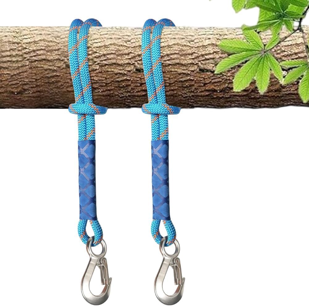 Schaukelseile, 2er-set Hängemattengurte, 0,6 M Verlängerungsseile Für Schaukeln, Schaukelgurt Mit Haken, Befestigungsgurt Für Hängematten, Gartenstühle
