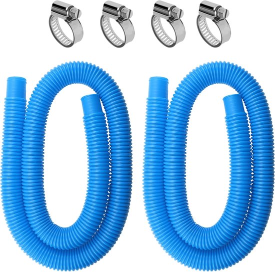 Schwimmbadschlauch – 32 Mm, 2 Stück, 1,5 M, Ersatzschlauch, Geeignet Für Schwimmbadpumpe Und Filter (blau)