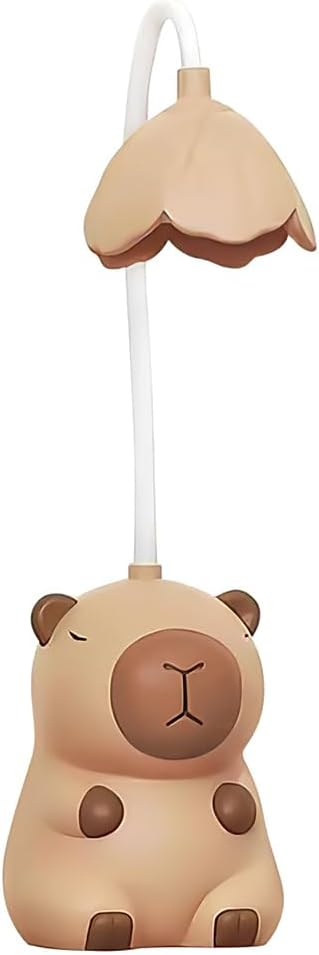 Kinderschreibtischlampe, Led-schreibtischlampe, Capybara-nachtlicht Mit Anspitzer, 360°-drehung, Usb-nachttischlampe Mit Berührungssensor Und Flexiblem Arm, Zum Lesen Und Lernen (a)